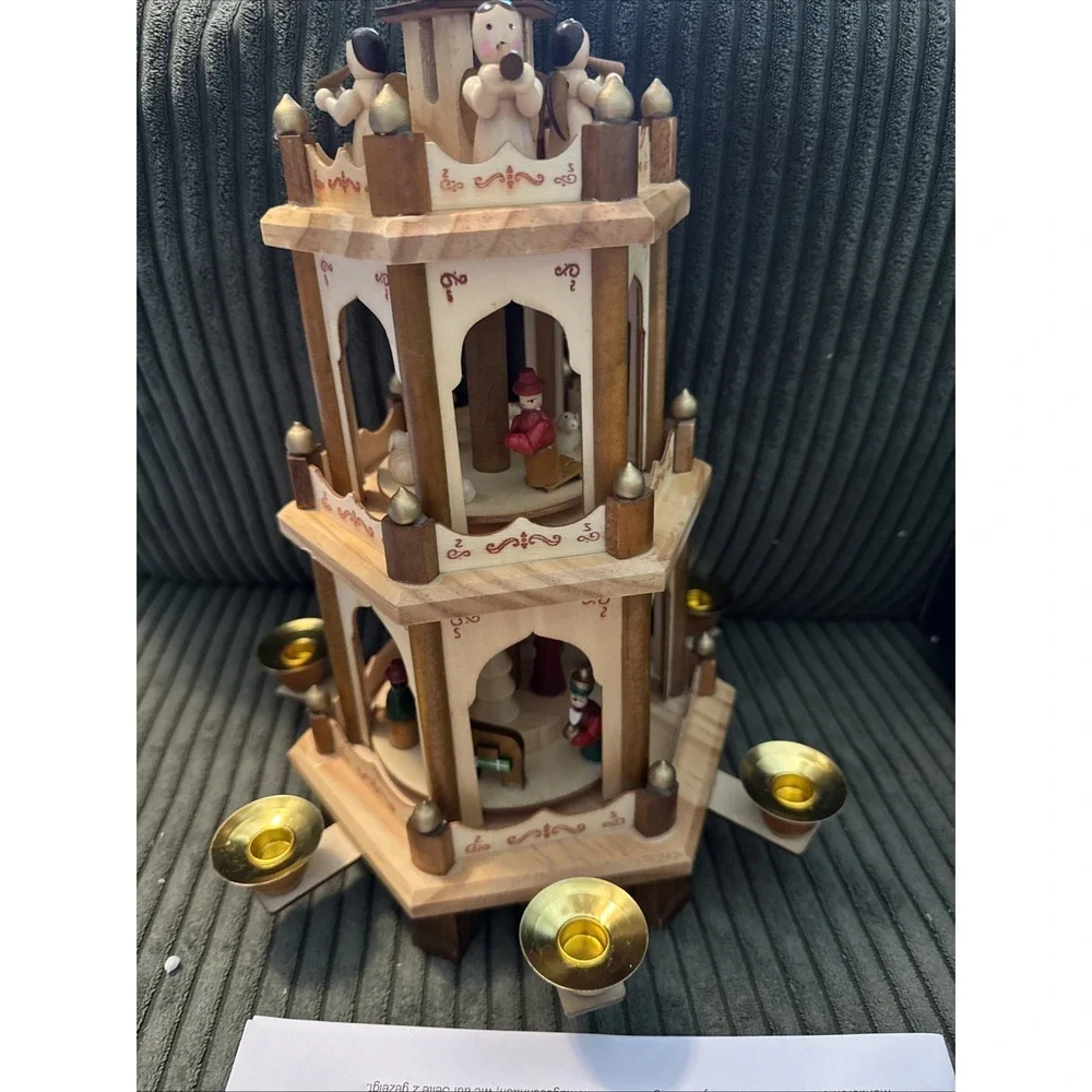 Weihnachts Pyramide 3 Tier Pyramid Christmas Nativity Carousel 18
